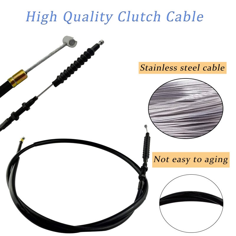 OuYi Motorcycle Universal Long Black Clutch Cable Wire Compatible with Yamaha XVS650 V-Star Custom 1998-2014/Drag Star XVS650/400 1997-2002 1996-2012 - Image 5